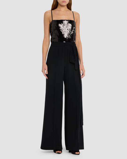 Karter Sleeveless Wide Leg Sequin Jumpsuit
