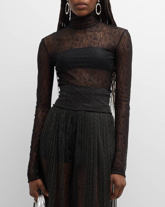sheer turtleneck under dress Sheer Panel Turtleneck Maxi Dress for Night Out  Golden Atelier