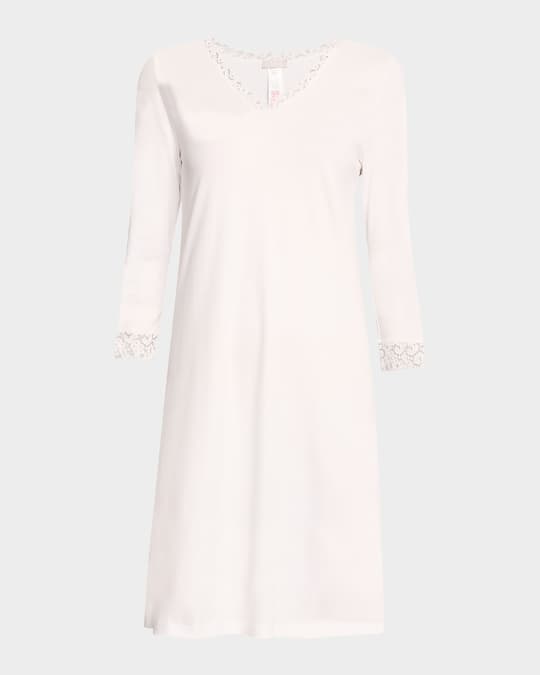 Moments Lace-Trim Cotton Nightgown