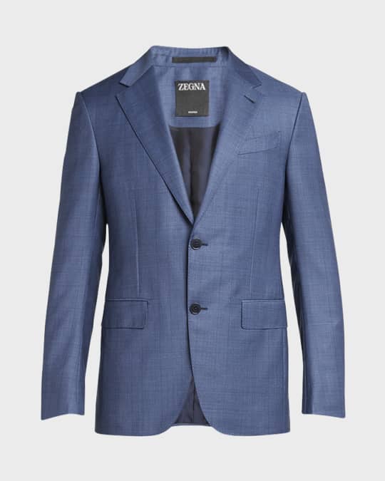 Men's Plaid Trofeo Wool Suit