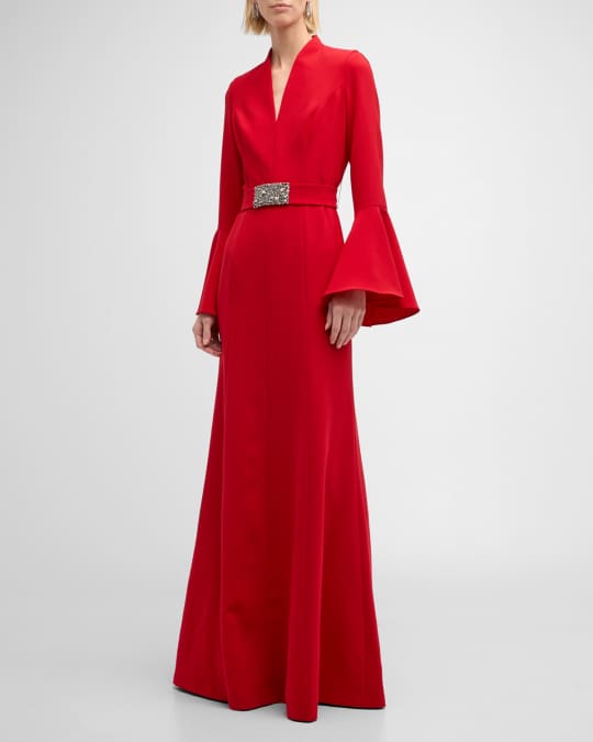 J Jill Ponte Bell Sleeve Dress In Cranberry Red  Bell sleeve dress,  Wearing dress, Bell sleeves