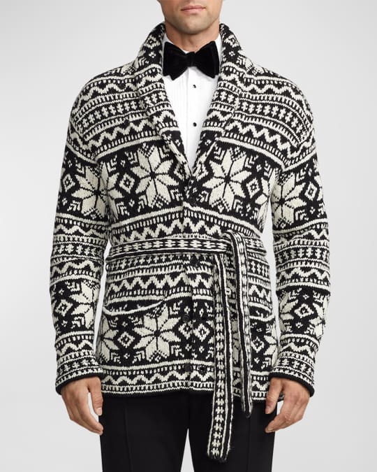 Mens belted sweater hot sale