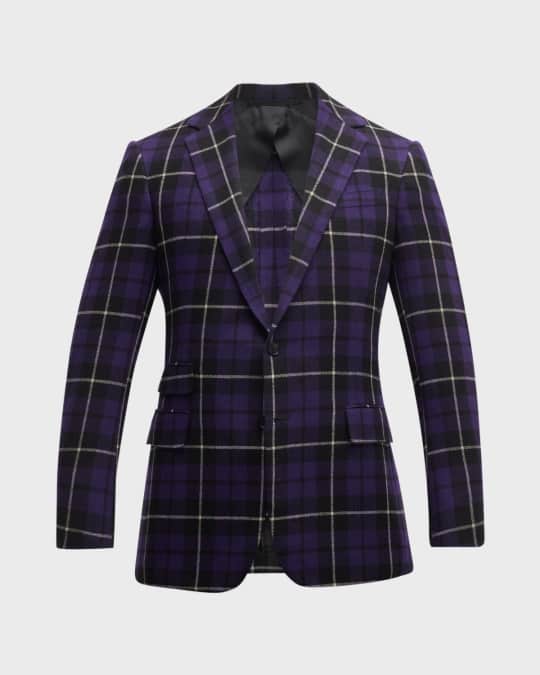 Ralph Lauren Purple Label Men s Kent Handmade Plaid Cashmere Suit Jacket Neiman Marcus