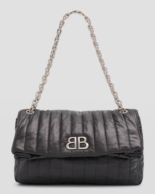 Balenciaga Monaco Medium Quilted Chain Bag | Neiman Marcus