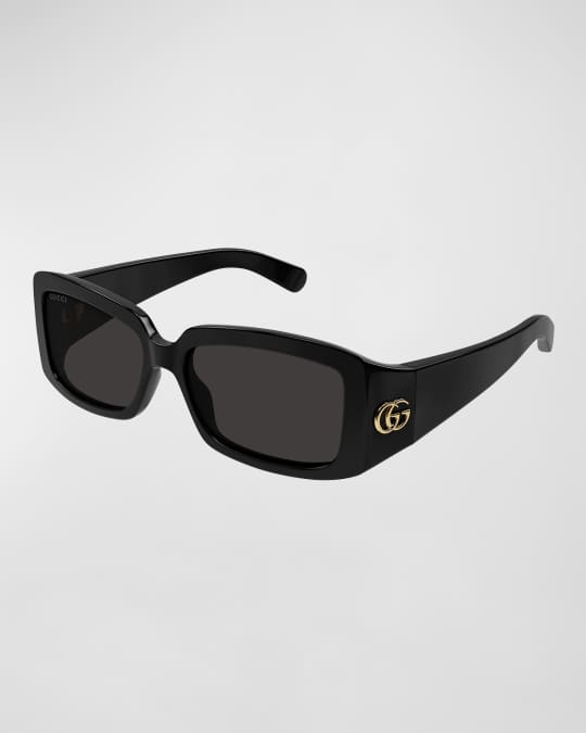 Gucci GG Plastic Rectangle Sunglasses | Neiman Marcus