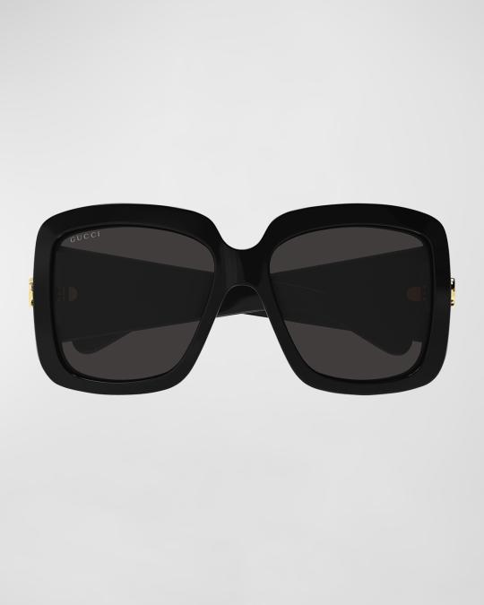 Gucci GG Plastic Rectangle Sunglasses | Neiman Marcus