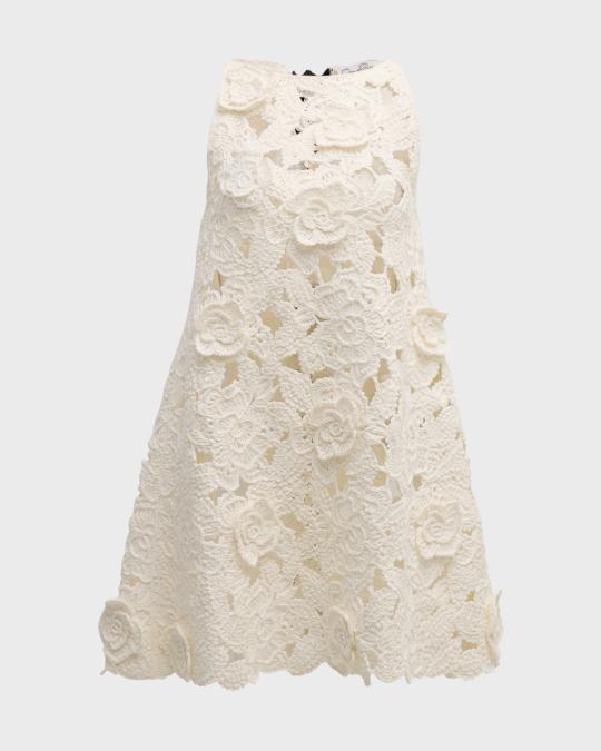 oscar de la renta crochet dress Oscar De La Renta Metallic Crochet Dress by Oscar de la Renta