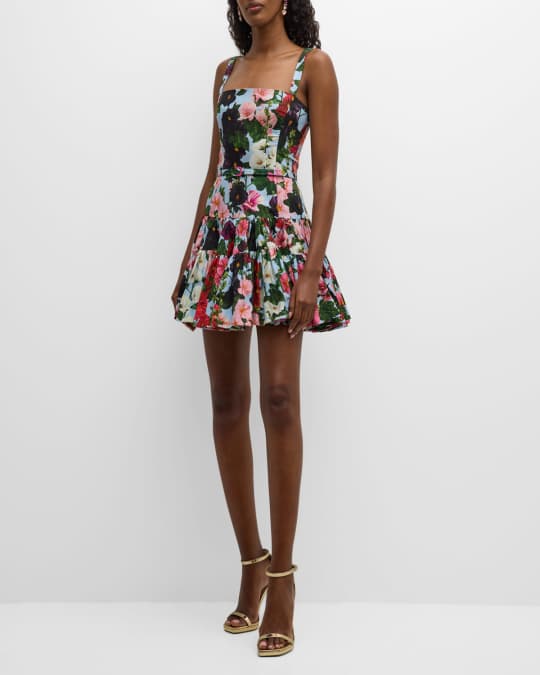 knee length dresses for ladies Farm Rio Floral Chenille Mini Dress
