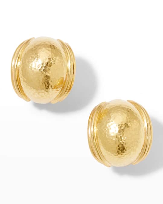 19k Gold Small Puff Earrings