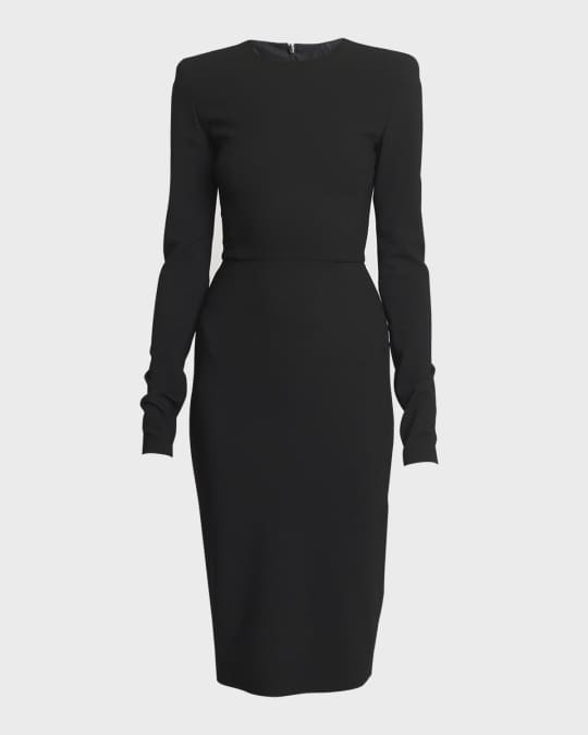 Victoria Beckham Long-Sleeve Fitted T-Shirt Dress | Neiman Marcus