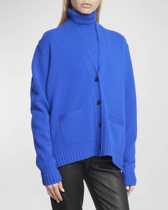 Double Layer Side Slit Wool Cardigan