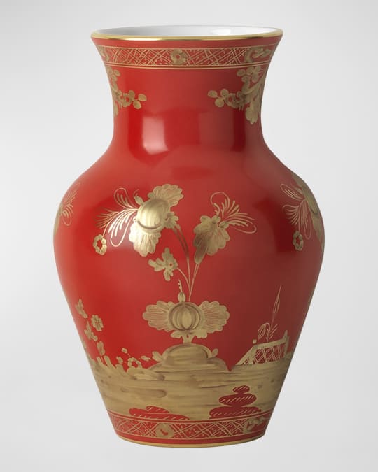 Red Oriente Italiano Ming Vase 