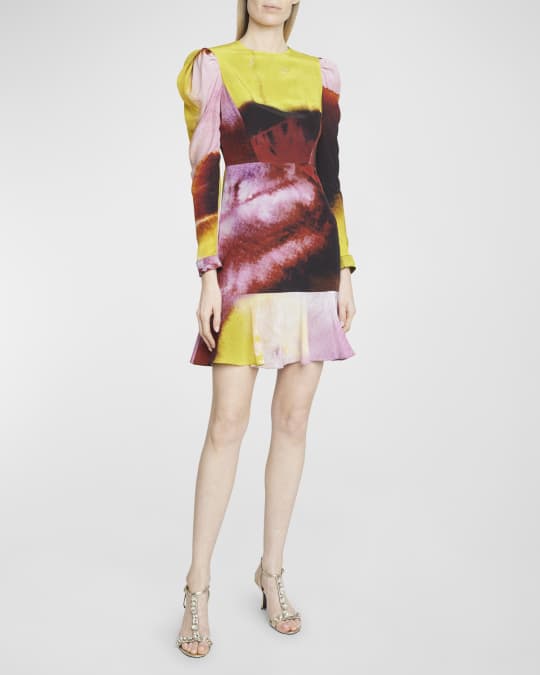 erdem mini dress Erdem Tiered Floral-print Cotton-poplin Mini Shirt Dress - Women Dresses