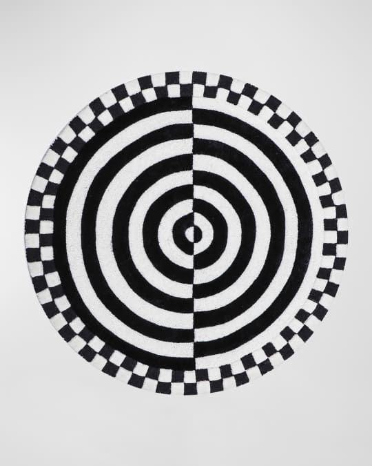 MacKenzie-Childs Courtly Check Concentric Circle Rug, 3' Round | Neiman ...