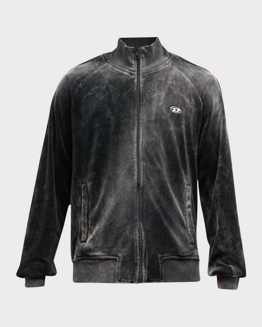 Diesel Men s S Raband Faded Chenille Tracksuit Top Neiman Marcus