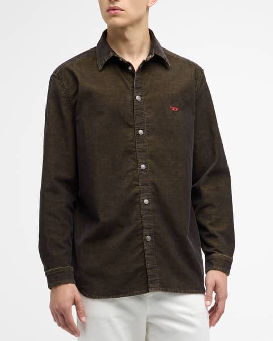 DIESEL D-SIMPLY-OVER デニムシャツ Diesel Men's D-Simply-Over Denim Shirt | Neiman Marcus