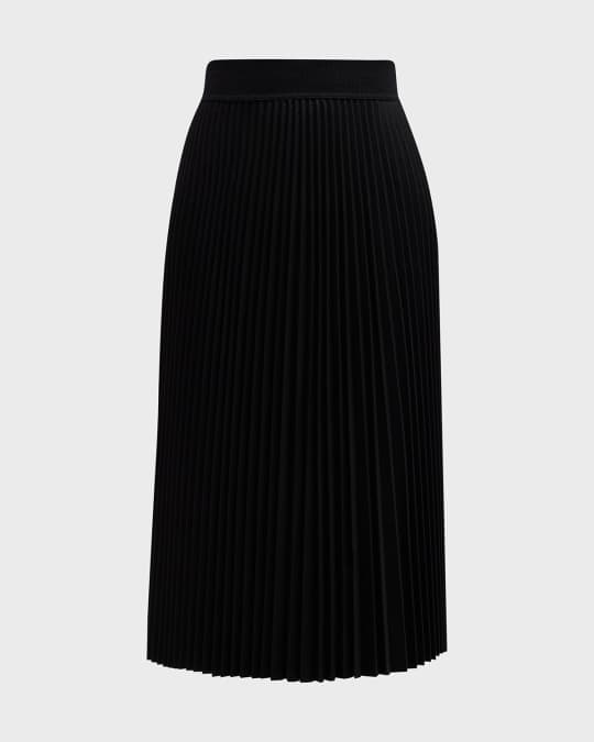 Theory Pleated Flannel Combo Midi Skirt | Neiman Marcus Theory Pleated Flannel Combo Midi Skirt | Neiman Marcus