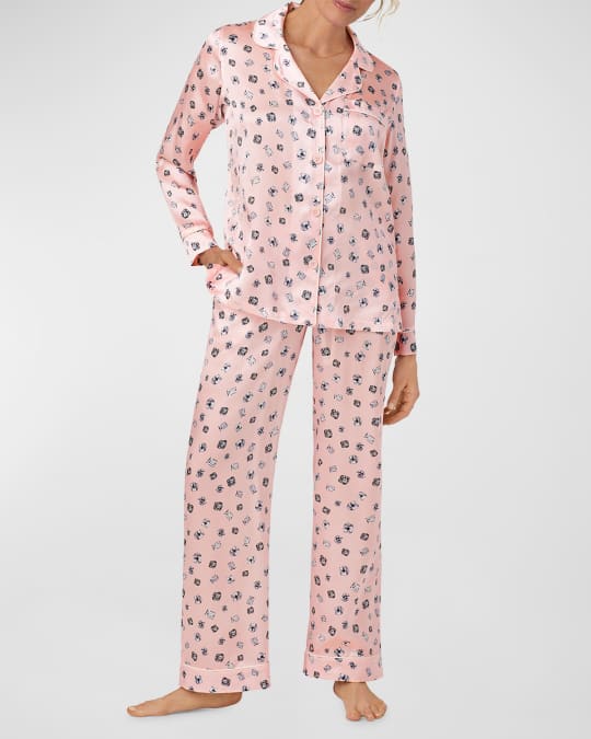 Jewel-Print Organic Cotton & Silk Pajama Set