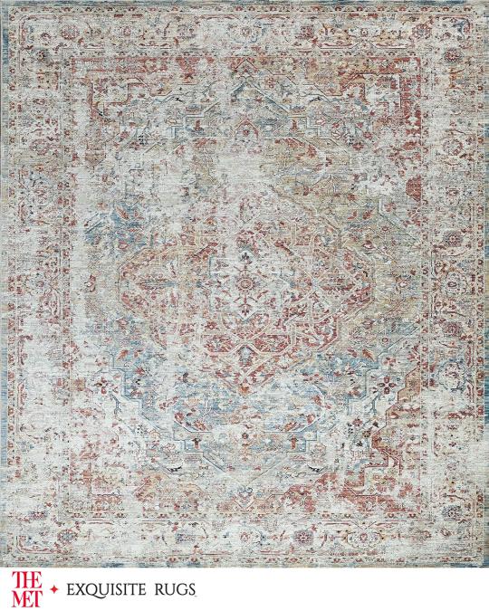 Exquisite Rugs Antique Loom Rust & Light Blue Rug, 8' x 10' | Neiman Marcus