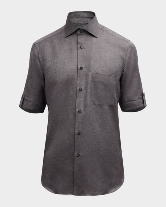 Men's Cotton Short-Sleeve Shirt