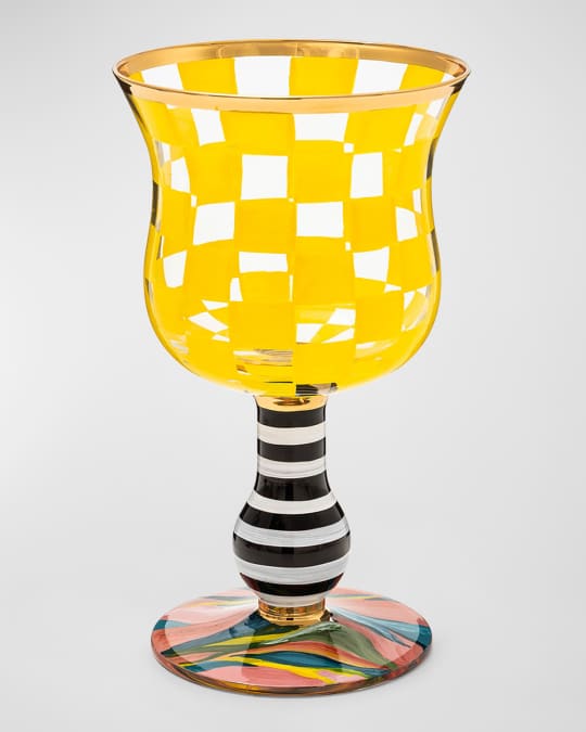 Carnival Wine Glass Yellow