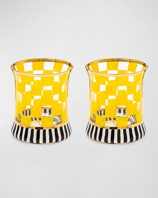 Carnival Yellow 8 oz. Tumbler Glasses, Set of 2