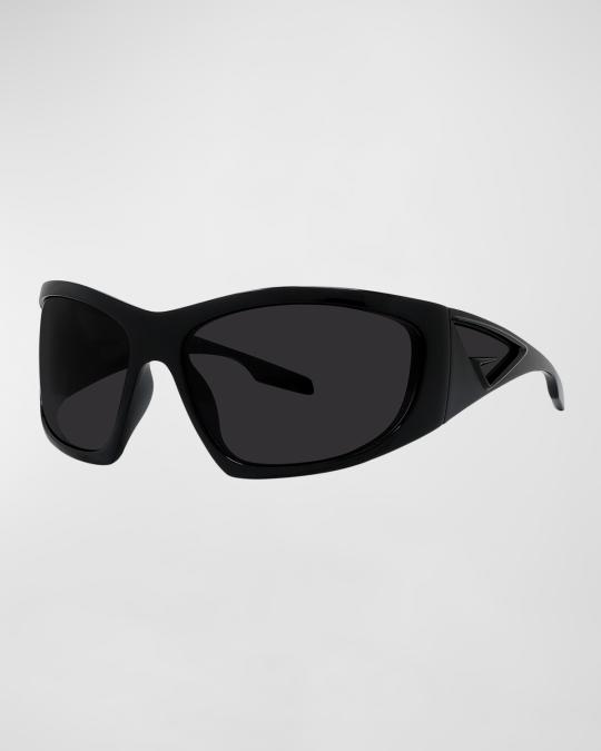 Givenchy Giv Cut Acetate Wrap Sunglasses | Neiman Marcus display picture 2