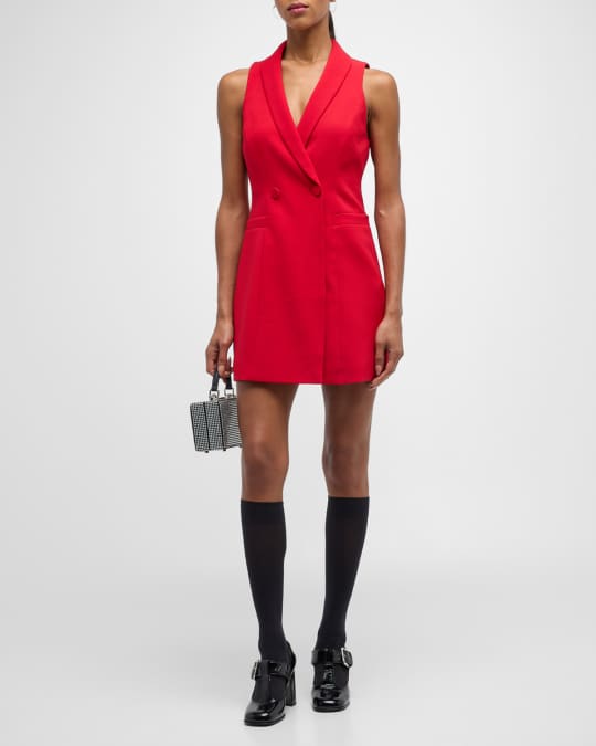 Alice + Olivia Latoya Sleeveless Blazer Mini Dress | Neiman Marcus