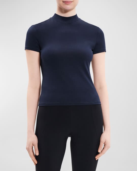 Short sleeve cotton turtleneck on sale