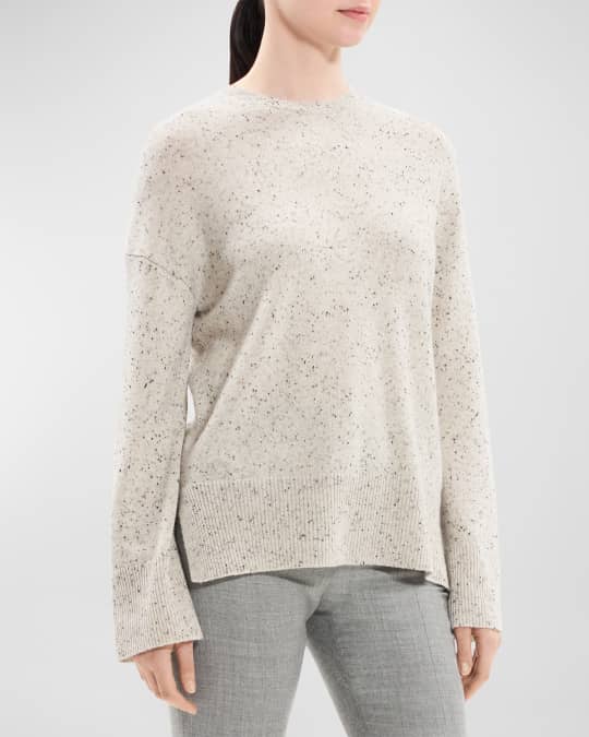Karenia Wool Cashmere Drop Shoulder Donegal Sweater