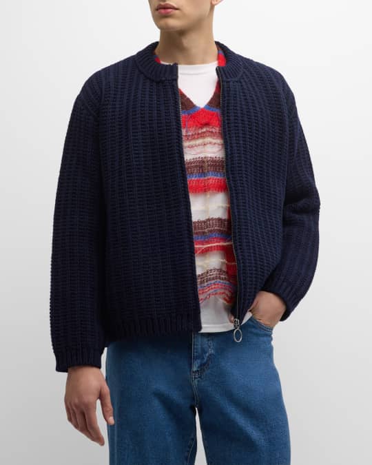 Maison Margiela リネンCARDIGAN MAISON MARGIELA Ribbed wool and alpaca-blend cardigan | THE OUTNET