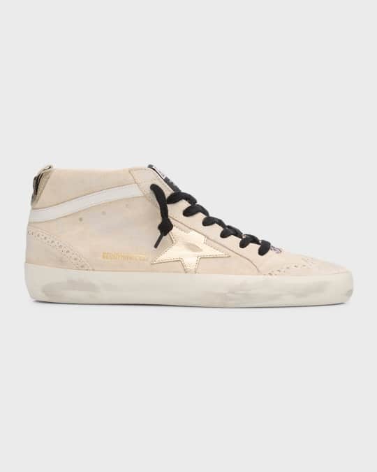 Golden Goose Mid Star Mixed Leather Wing Tip Sneakers Neiman Marcus