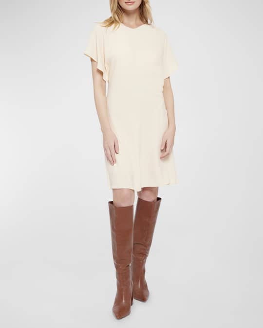 Joie Hunter Cutout Flutter-Sleeve Midi Dress | Neiman Marcus