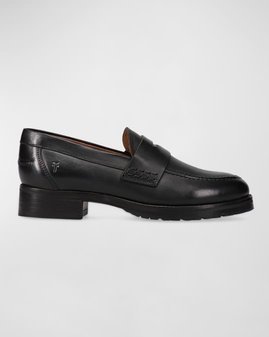 Frye Melissa Leather Lug Sole Penny Loafers Neiman Marcus