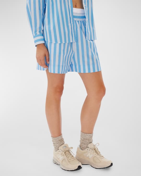 Chiara Shorts Olive Off White Stripe