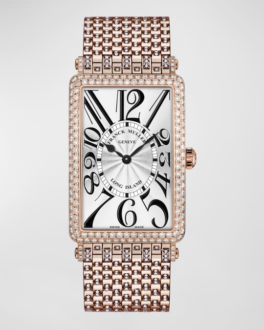 Franck Muller Long Island 18K Gold Diamond Watch with Bracelet