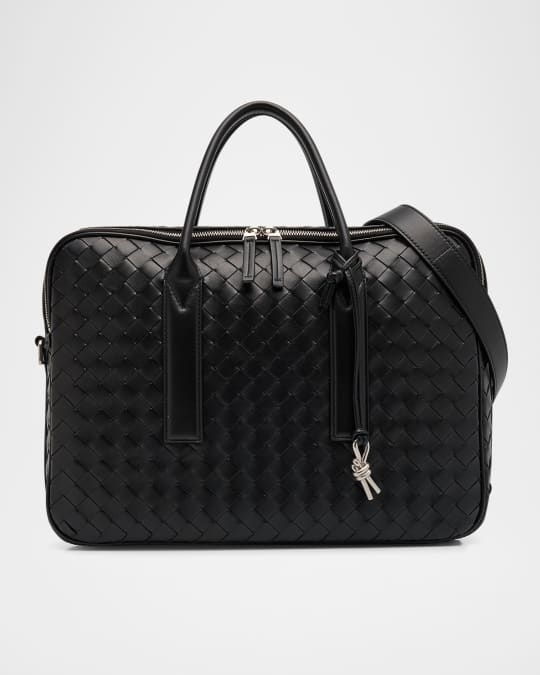 Bottega Veneta Men's Getaway Intrecciato Large Briefcase | Neiman