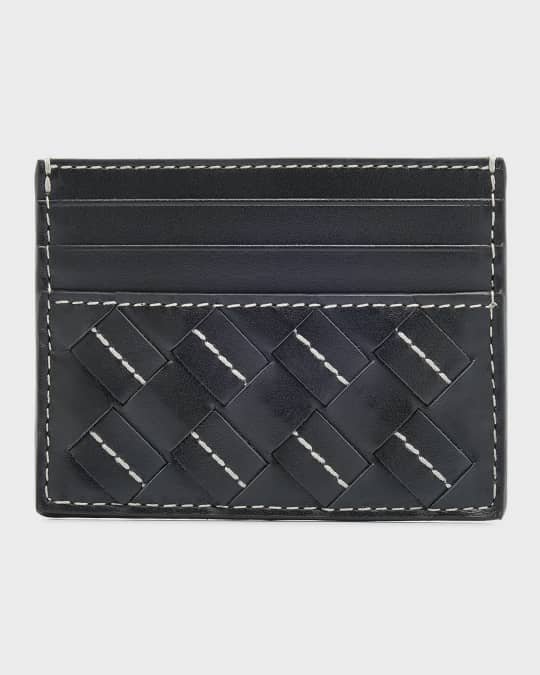 Bottega Veneta Men's Intrecciato Avenue Stitch Leather Card