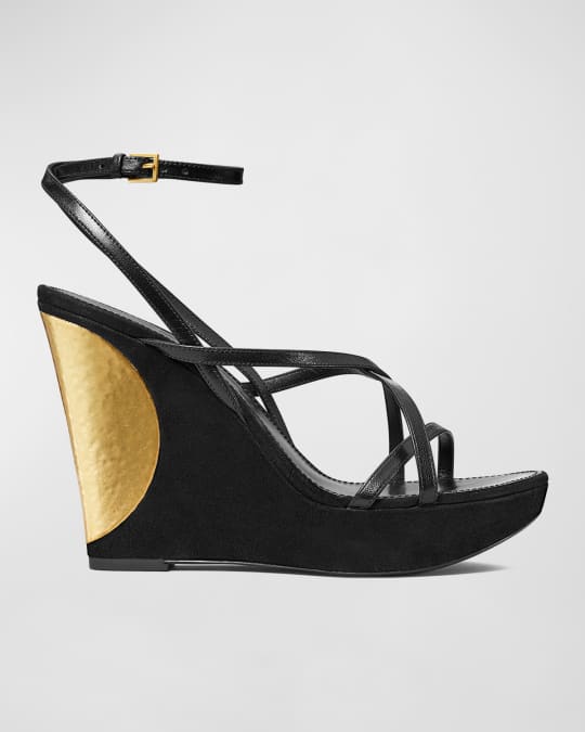 Tory burch leather wedge on sale