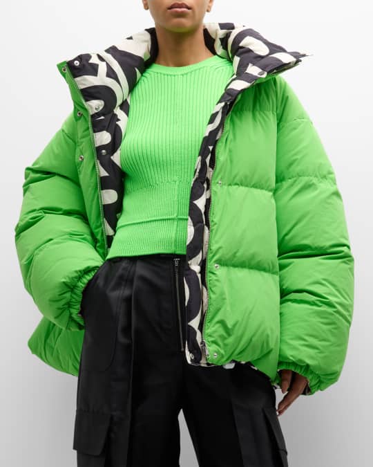 Marc Jacobs Reversible Monogram Oversized Puffer Jacket