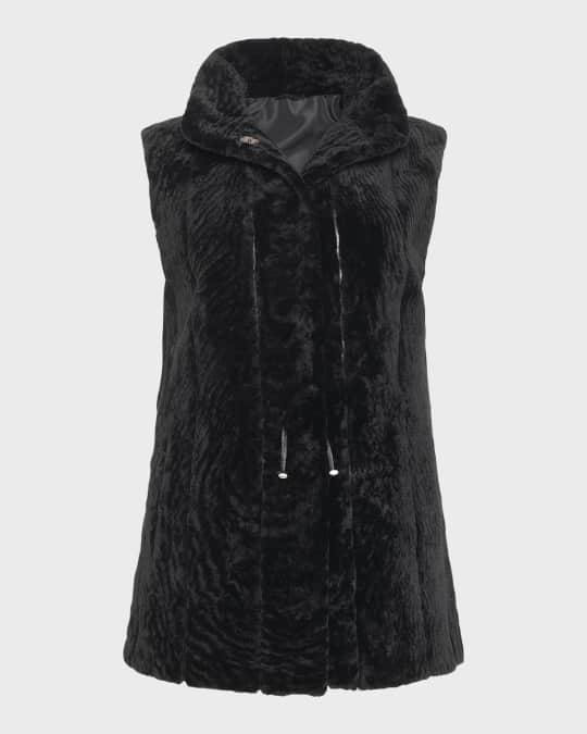 Reversible Lamb Shearling Taffeta Vest