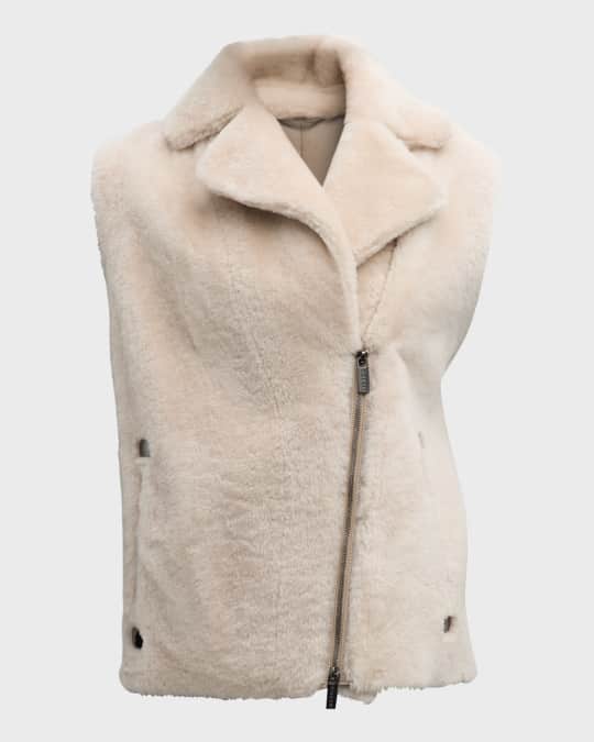 Lamb Shearling Zip Vest