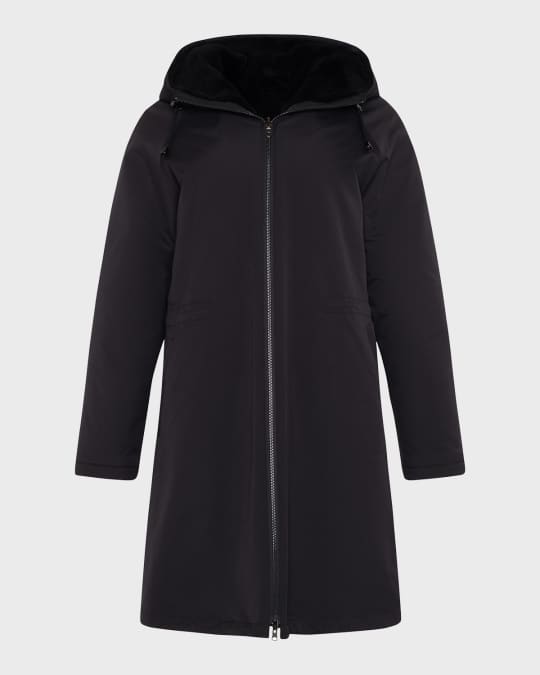Gorski Reversible Lamb Shearling Nylon Parka Jacket Neiman Marcus