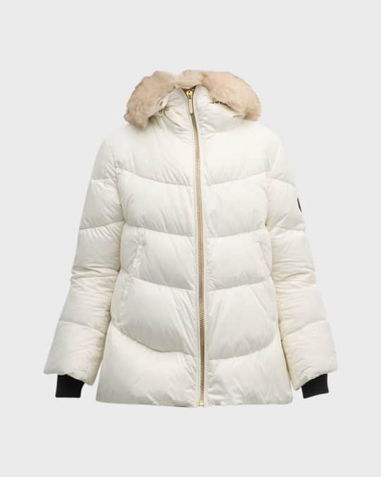 Apres-Ski Puffer Jacket with Detachable Toscana Lamb Shearling Hood Trim