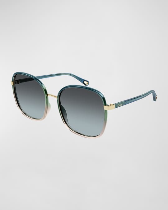 サングラス CHLOE ACETATE SUNGLASSES Chloe Acetate Rectangular Sunglasses | Neiman Marcus