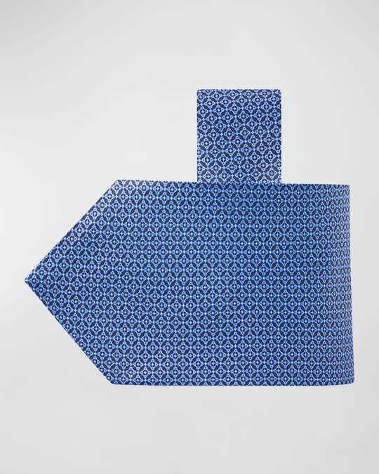 Men's Silk Micro-Medallion Jacquard Tie