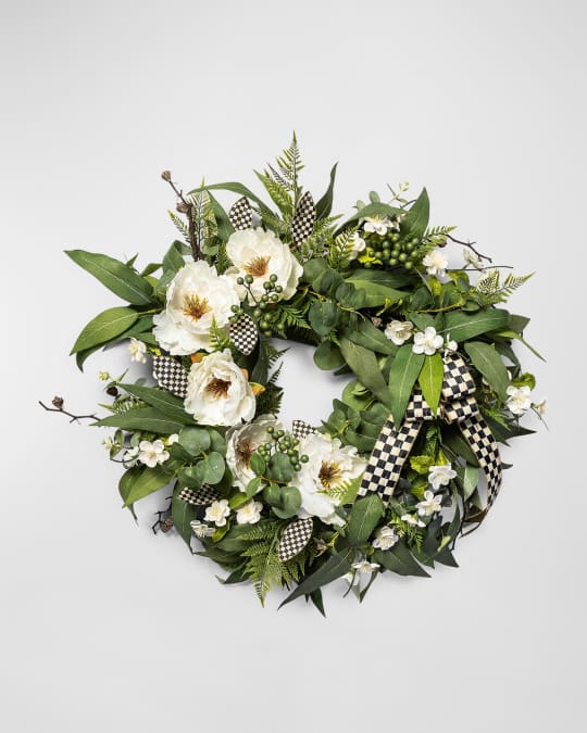 Courtly Peony Wreath