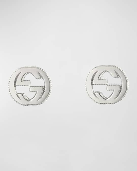 Gucci Interlock G Sterling Silver Stud Earrings | Neiman Marcus