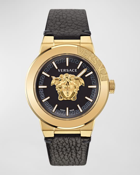 腕時計その他 Versace Medusa Alchemy Leather Strap Versace Men's Medusa Infinite Leather Strap Watch, 47mm