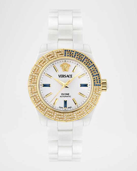 Versace Womens DV One White Ceramic 40mm Bracelet Fashion Watch Versace Women main image 4